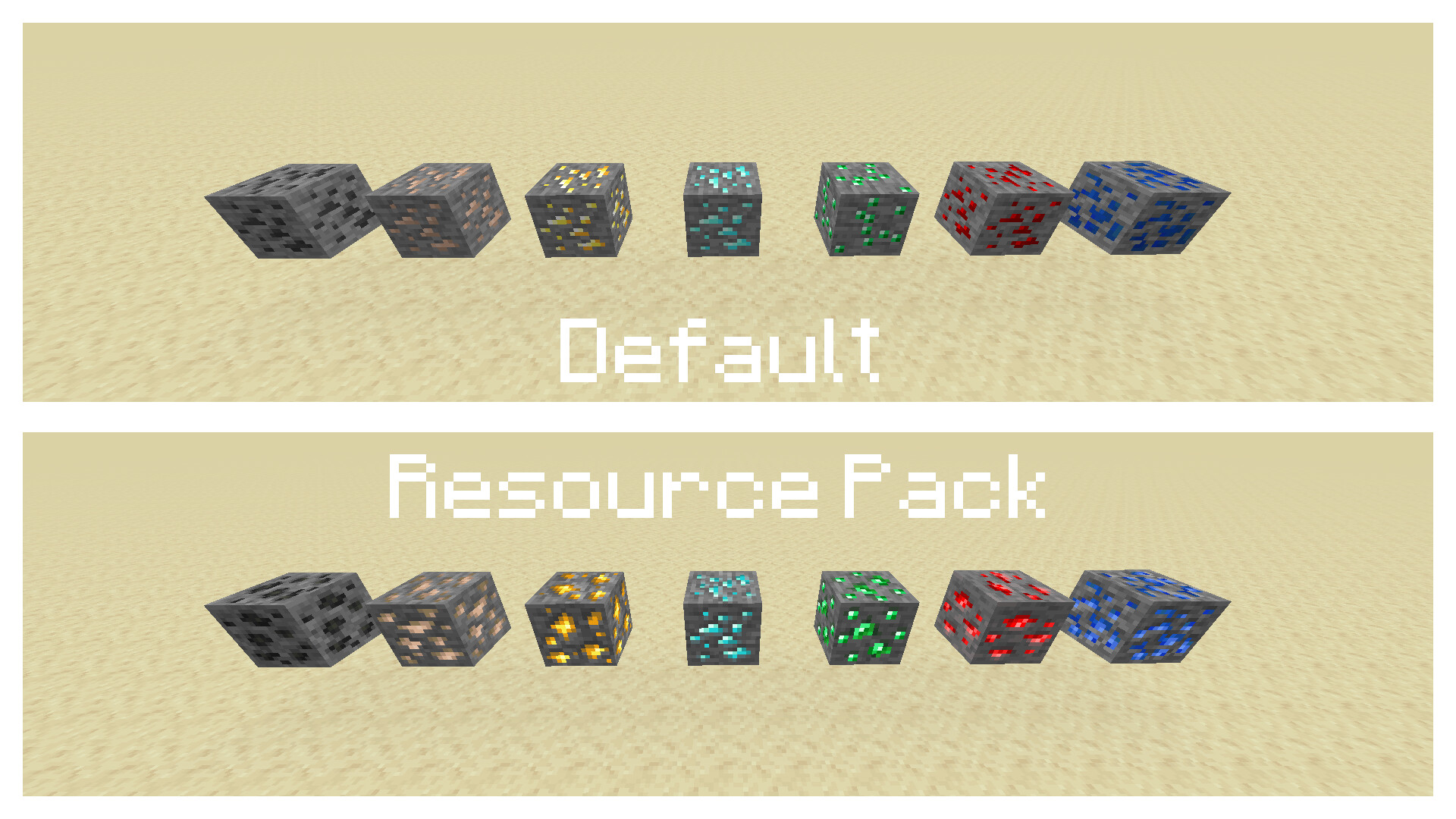 New Style Emissive Ores (+ Copper Ore & Deepslate Ore) Minecraft