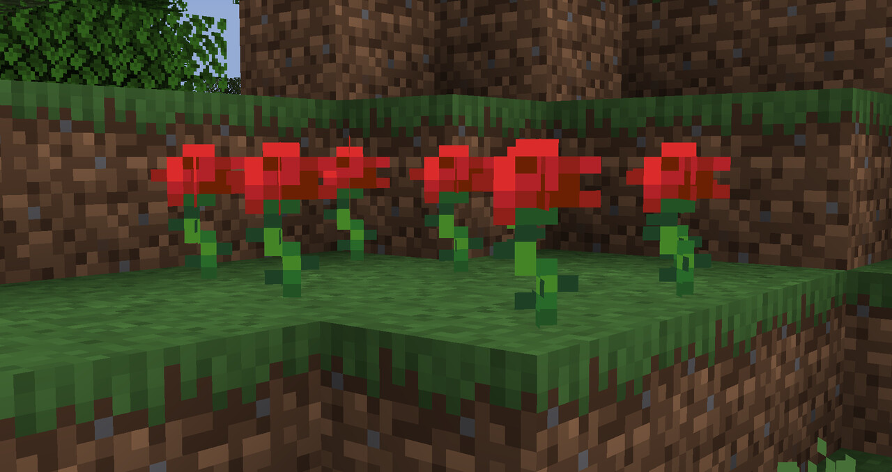 Poppies for roses! Minecraft Texture Pack