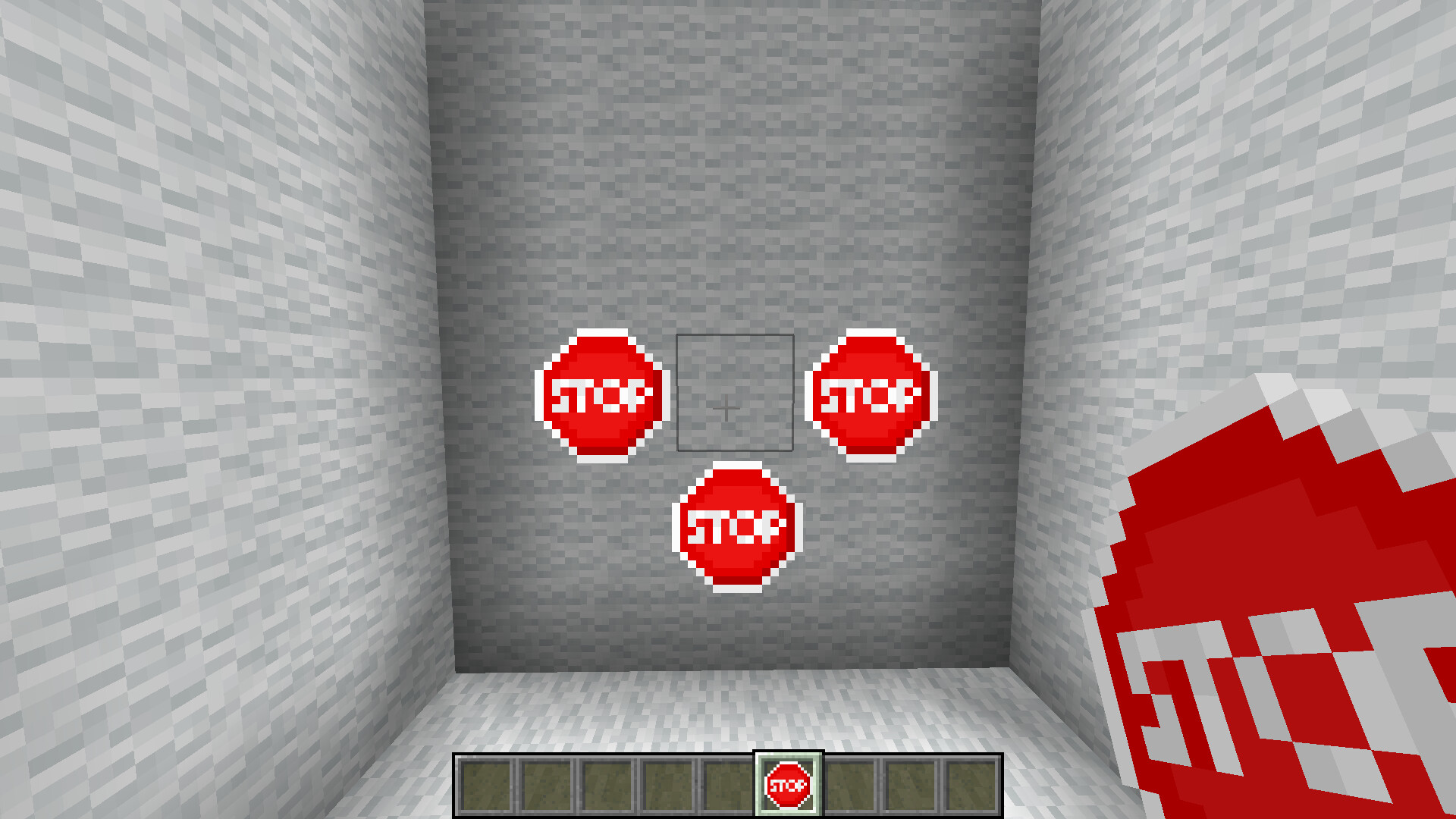 STOP sign barrier blocks Minecraft Texture Pack