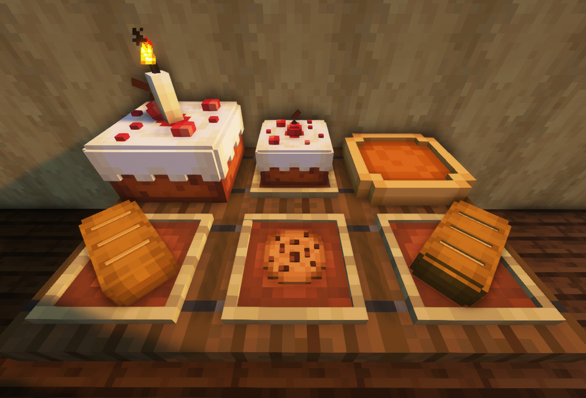 🍰 Brownie Points Bakery custom models for Minecraft's baked goods 🍰