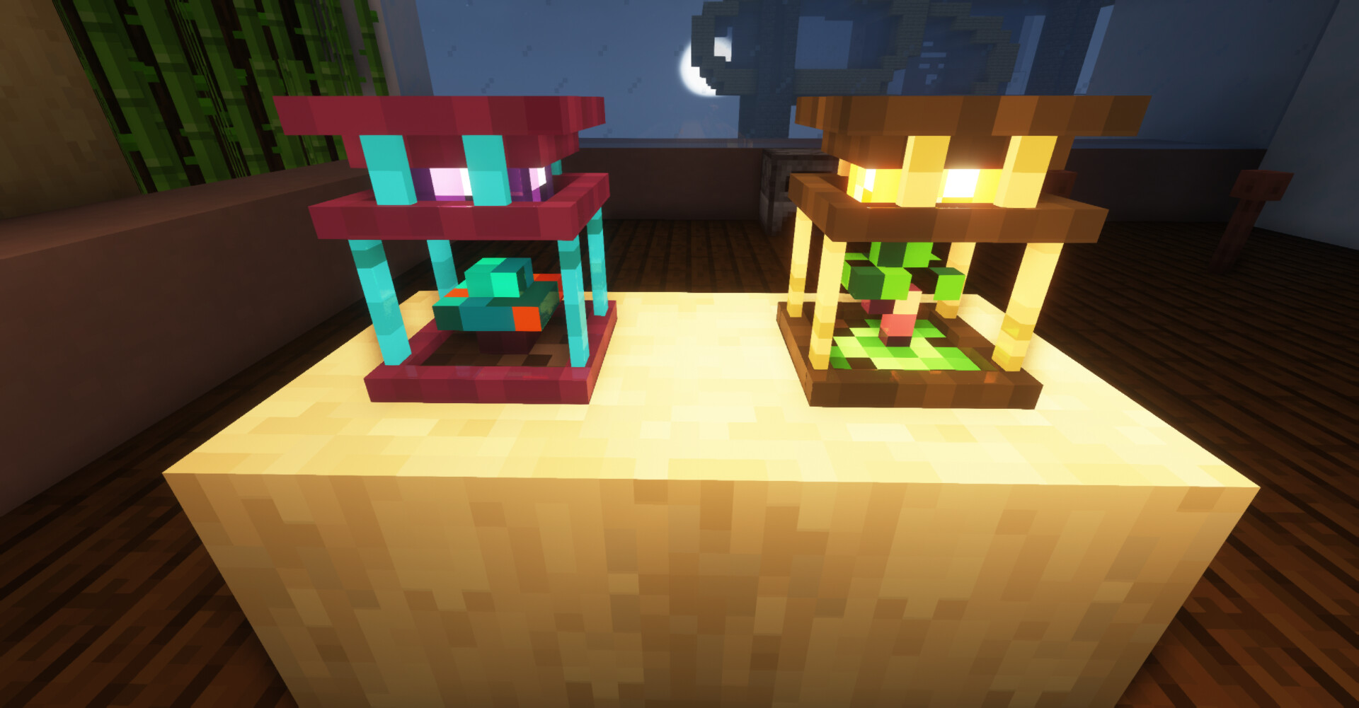 Natural Lanterns !! 3D Wooden Lanterns (No optifine) Minecraft Texture Pack
