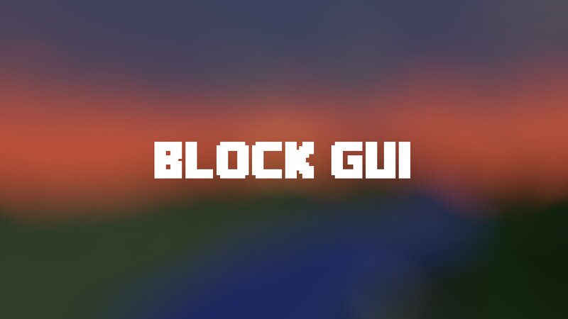 Block GUI Minecraft Texture Pack