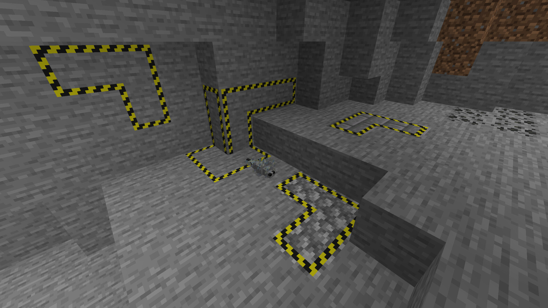 Infested Block Caution Stripes Minecraft Texture Pack