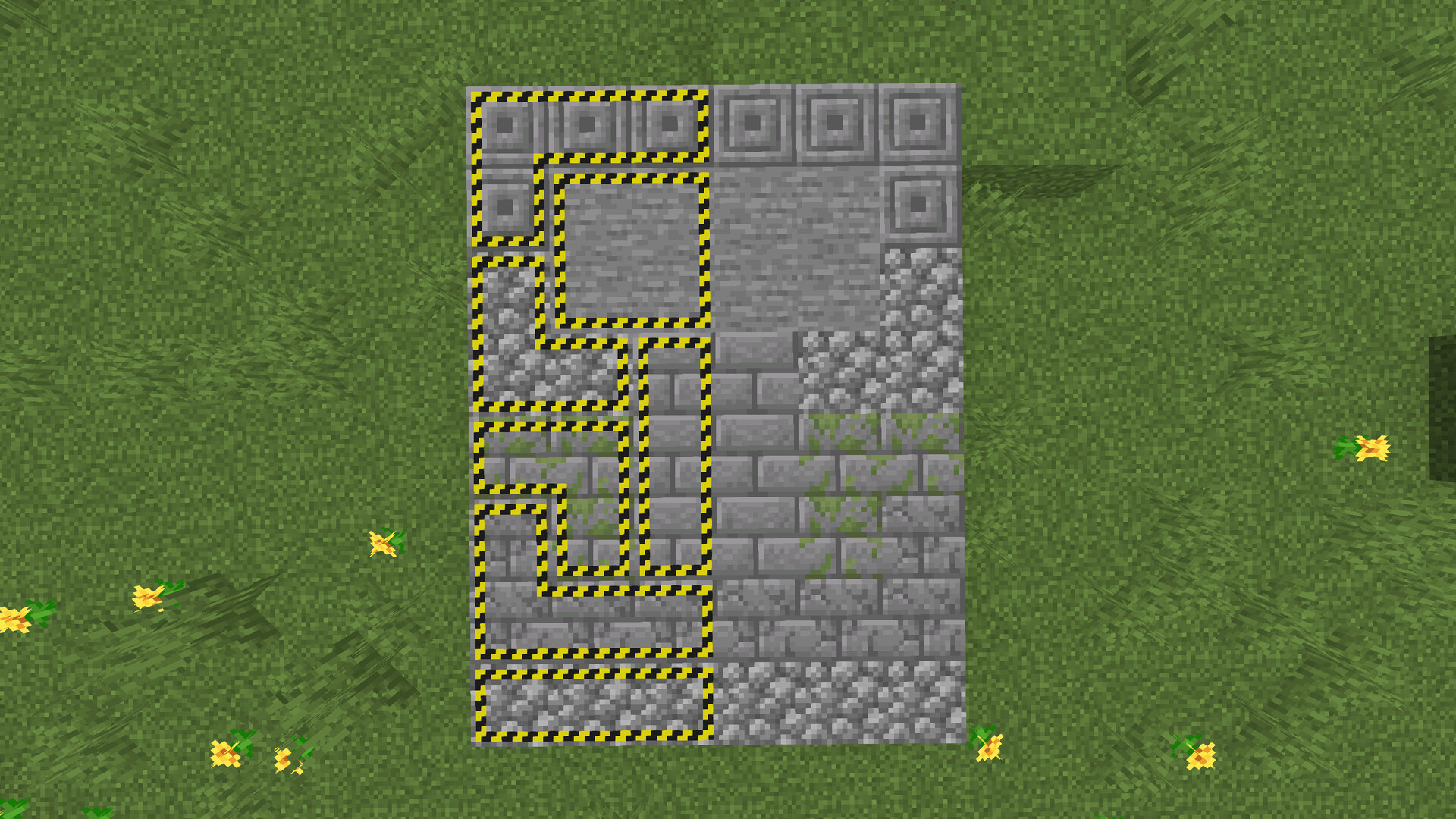 Infested Block Caution Stripes Minecraft Texture Pack