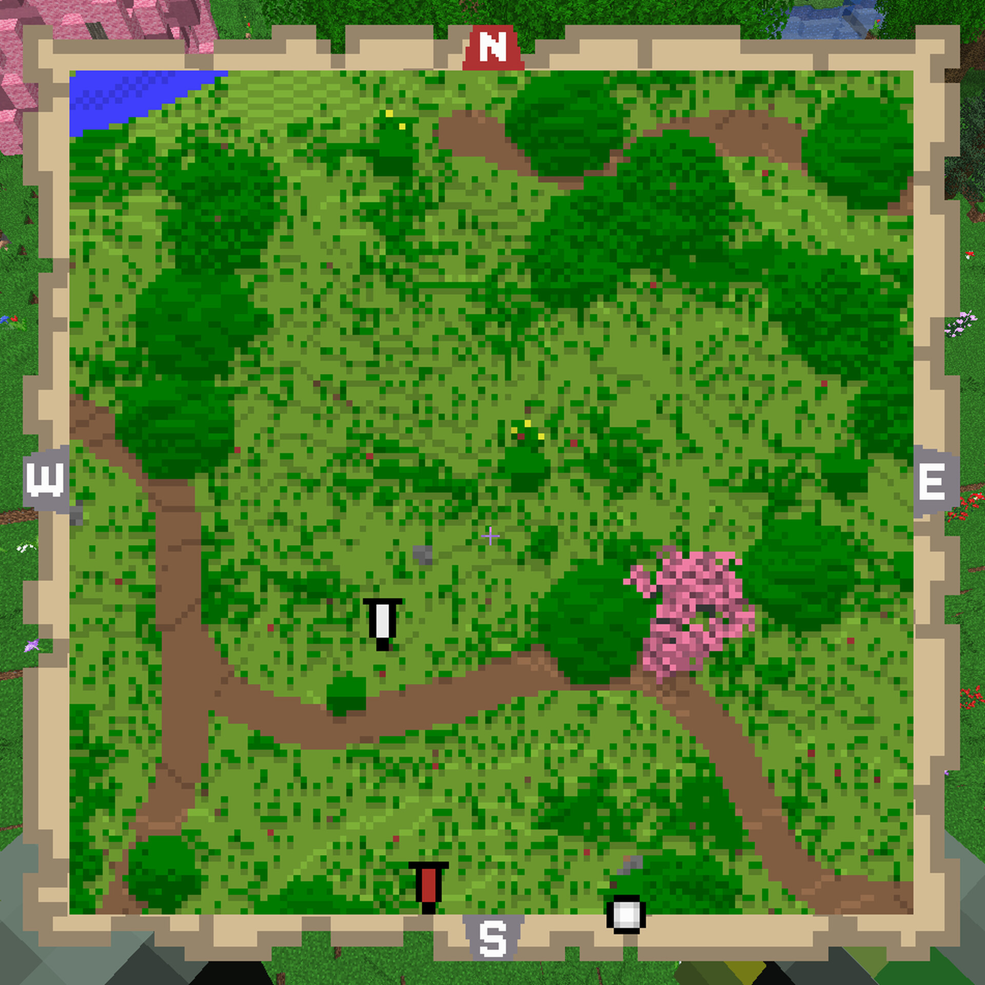 Map with compass Minecraft Texture Pack