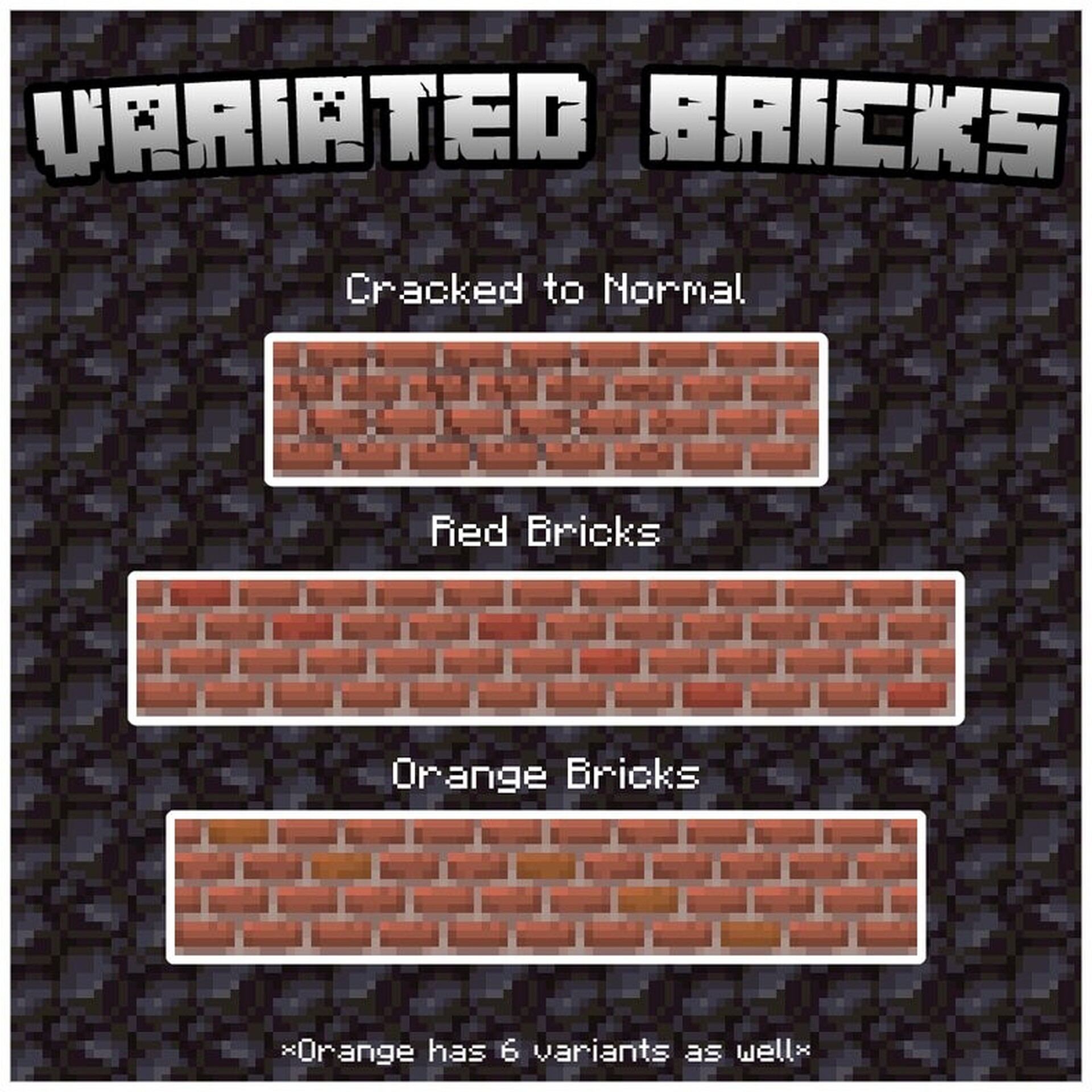 Variated Bricks (Bedrock) [Discontinued] Minecraft Texture Pack