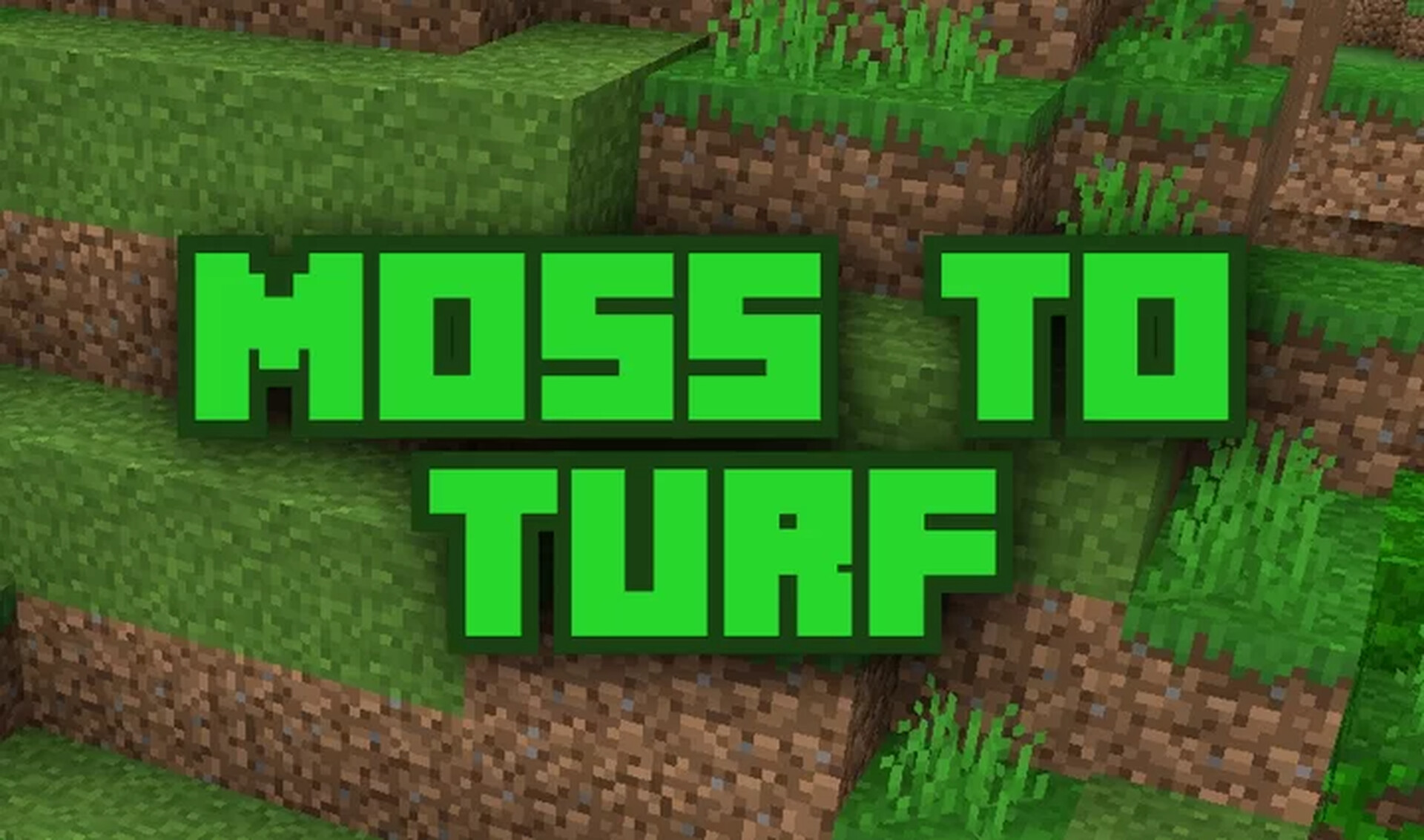 Moss to Turf Bedrock Minecraft Texture Pack