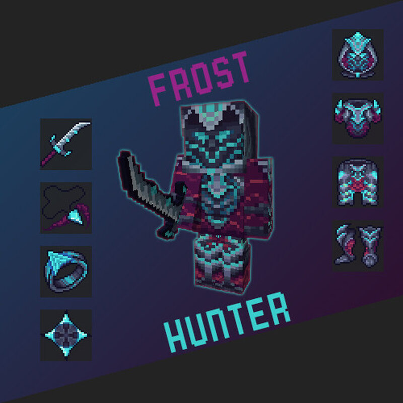 Frost hunter armor set 1.20.2/1.20.1/1.20/1.19.2/1.19.1/1.19/1.18/1.17.