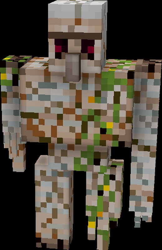 New iron golem's cracked/broken model [Bedrock] [Enhanced Vanilla Model