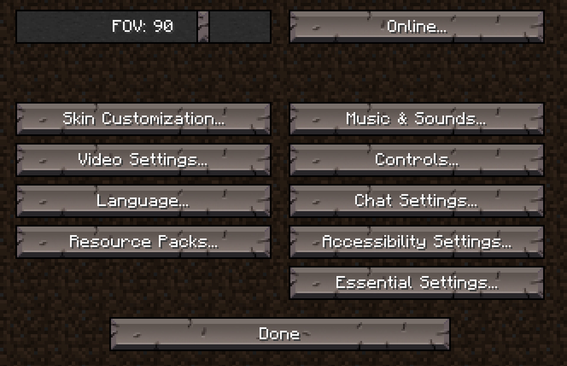 Cracked UI Java Minecraft Texture Pack