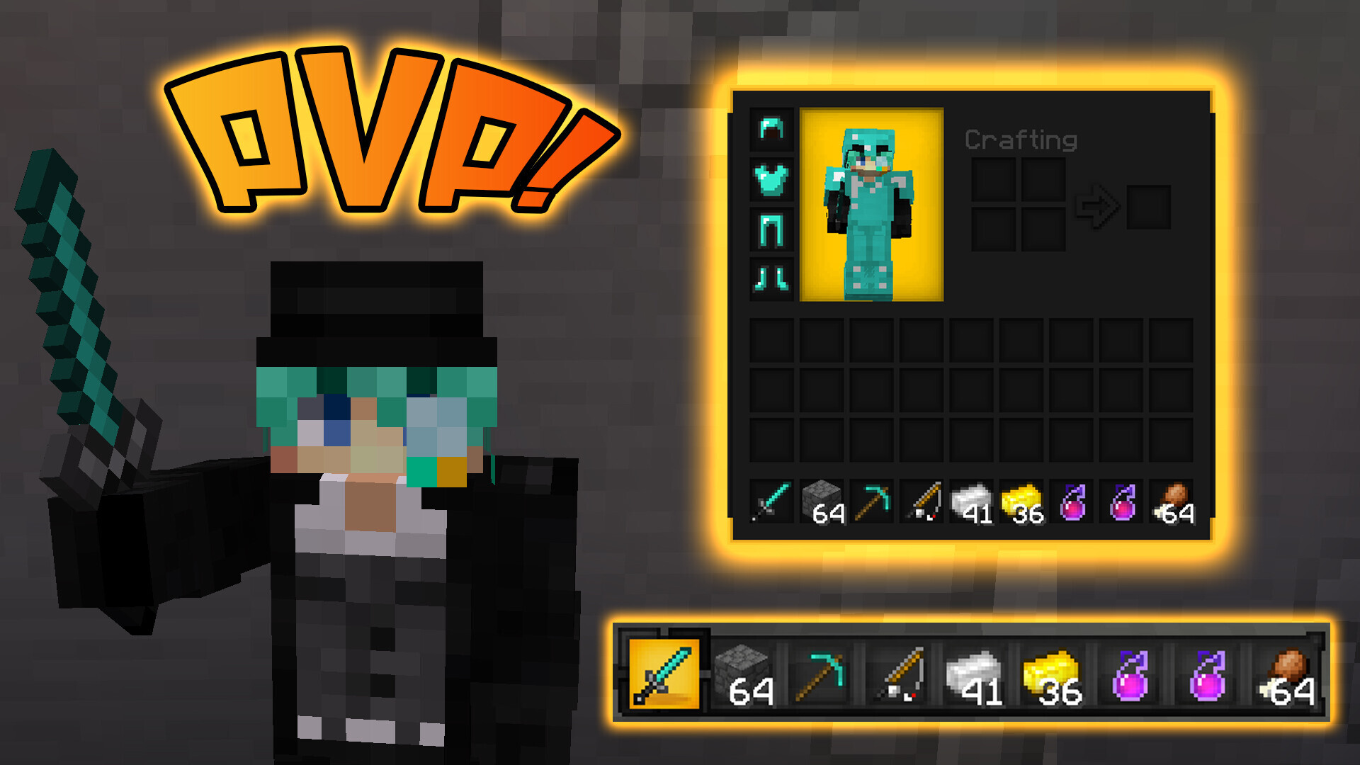 PVP Resourcepack Dark Mode Default Edit 1.8.9 Minecraft Texture Pack