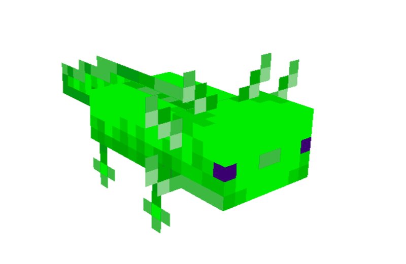 Green Axolotl Minecraft Texture Pack