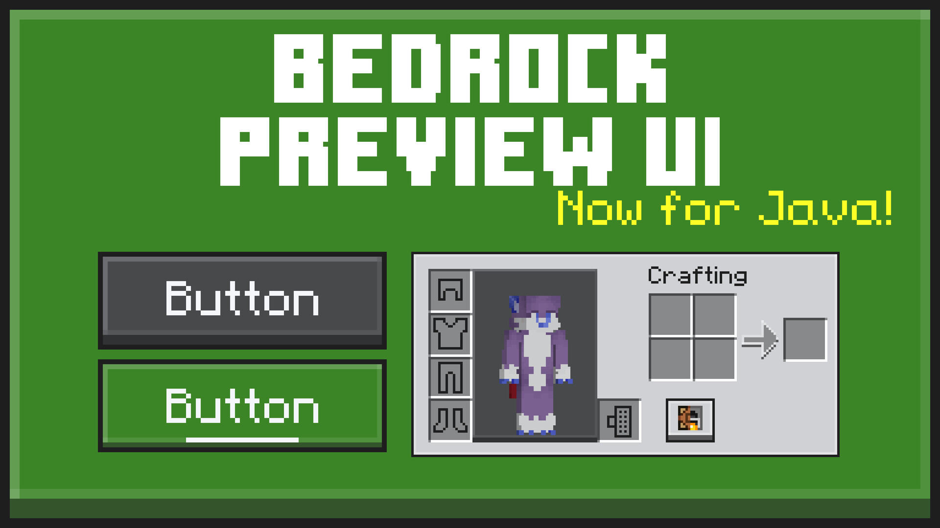 Bedrock Preview UI [JAVA EDITION] Minecraft Texture Pack