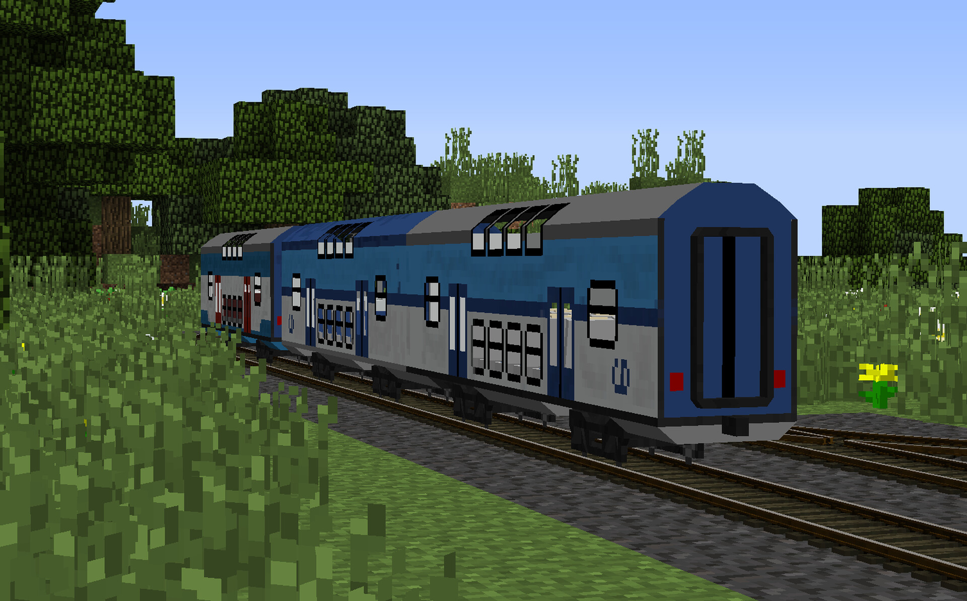 Double decker passenger car Czech Railways (CZTTP) Minecraft Texture Pack