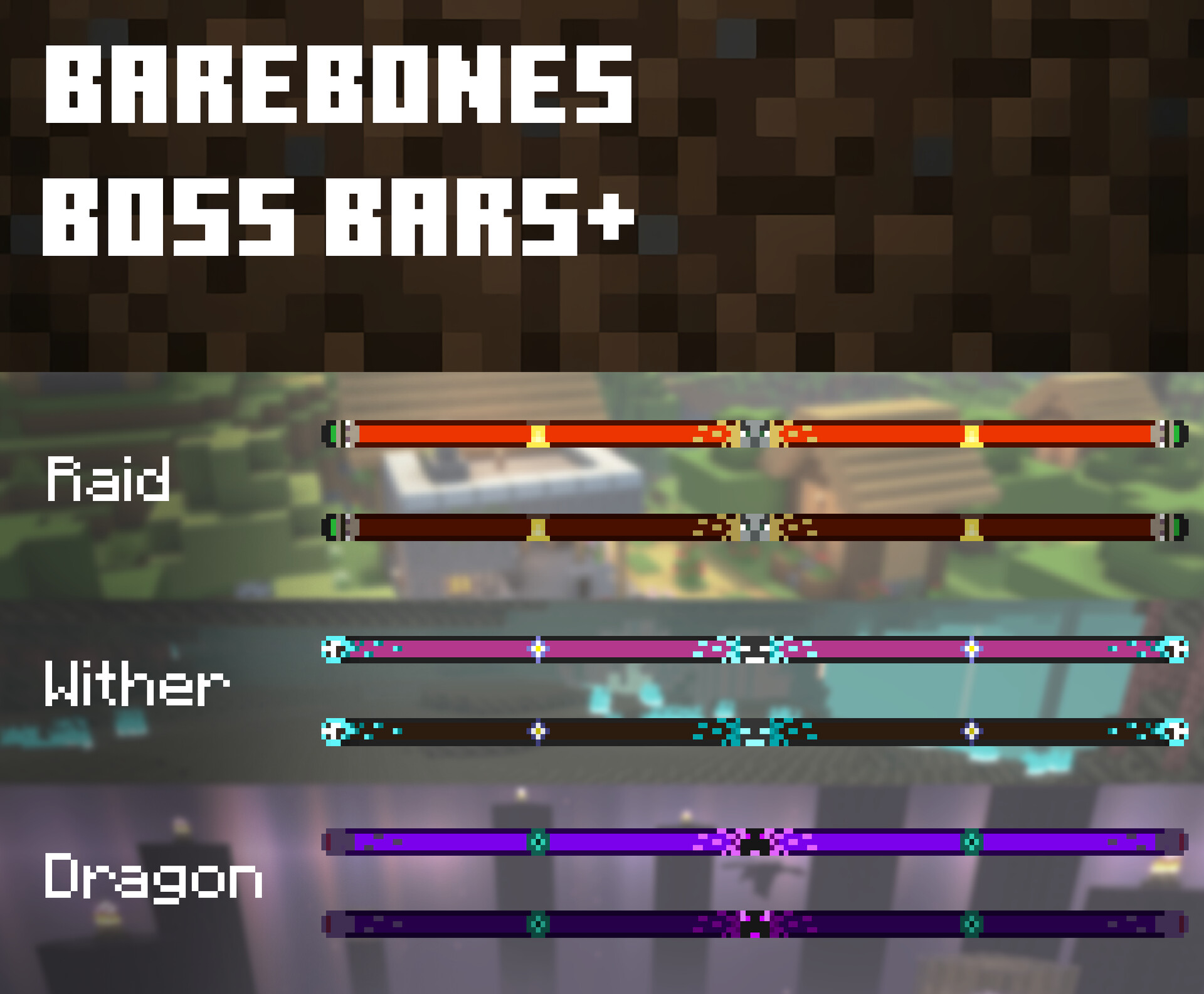 BareBones Bossbar Plus Minecraft Texture Pack