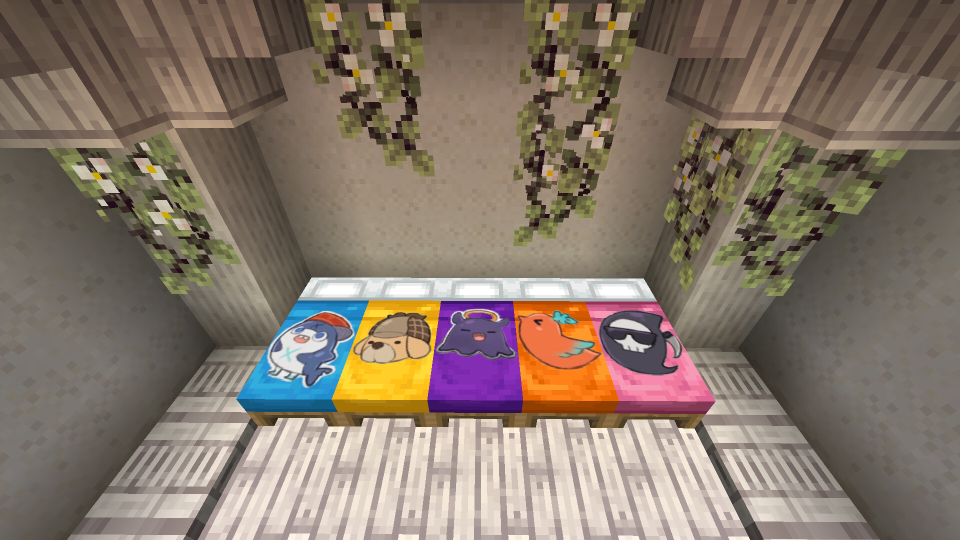 HoloMyth Mascots' Beds Minecraft Texture Pack