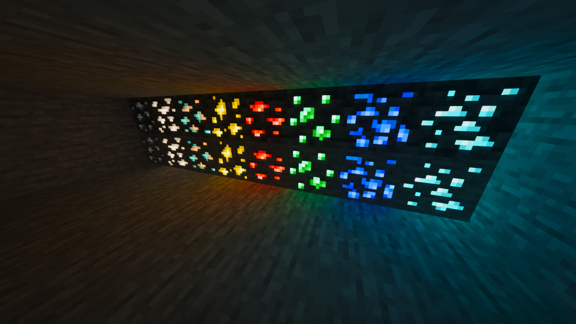 Glowing ore SEUS PTGI hrr3 Minecraft Texture Pack