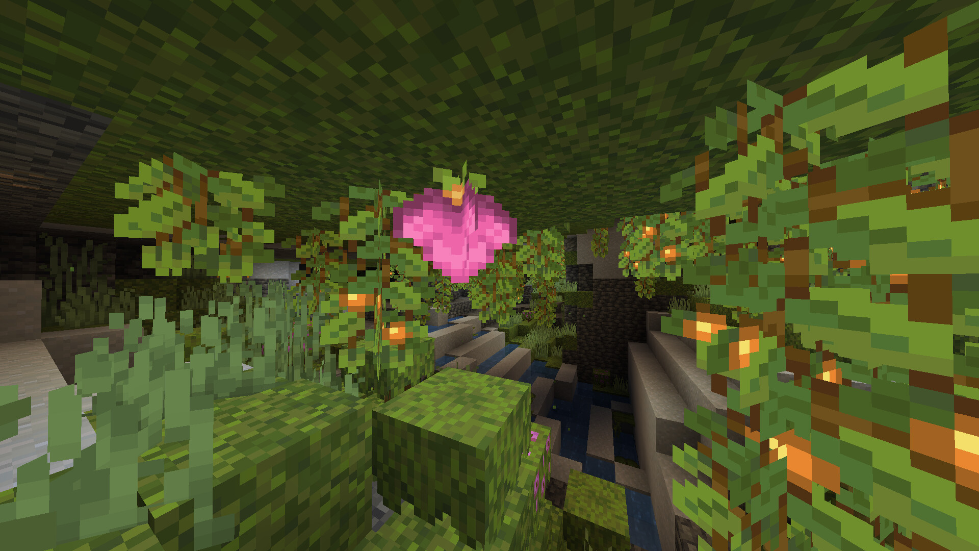 Cross Model Spore Blossoms Minecraft Texture Pack