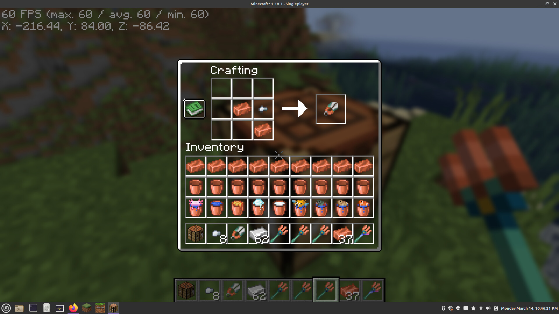 Copper Trident and Shears Minecraft Texture Pack