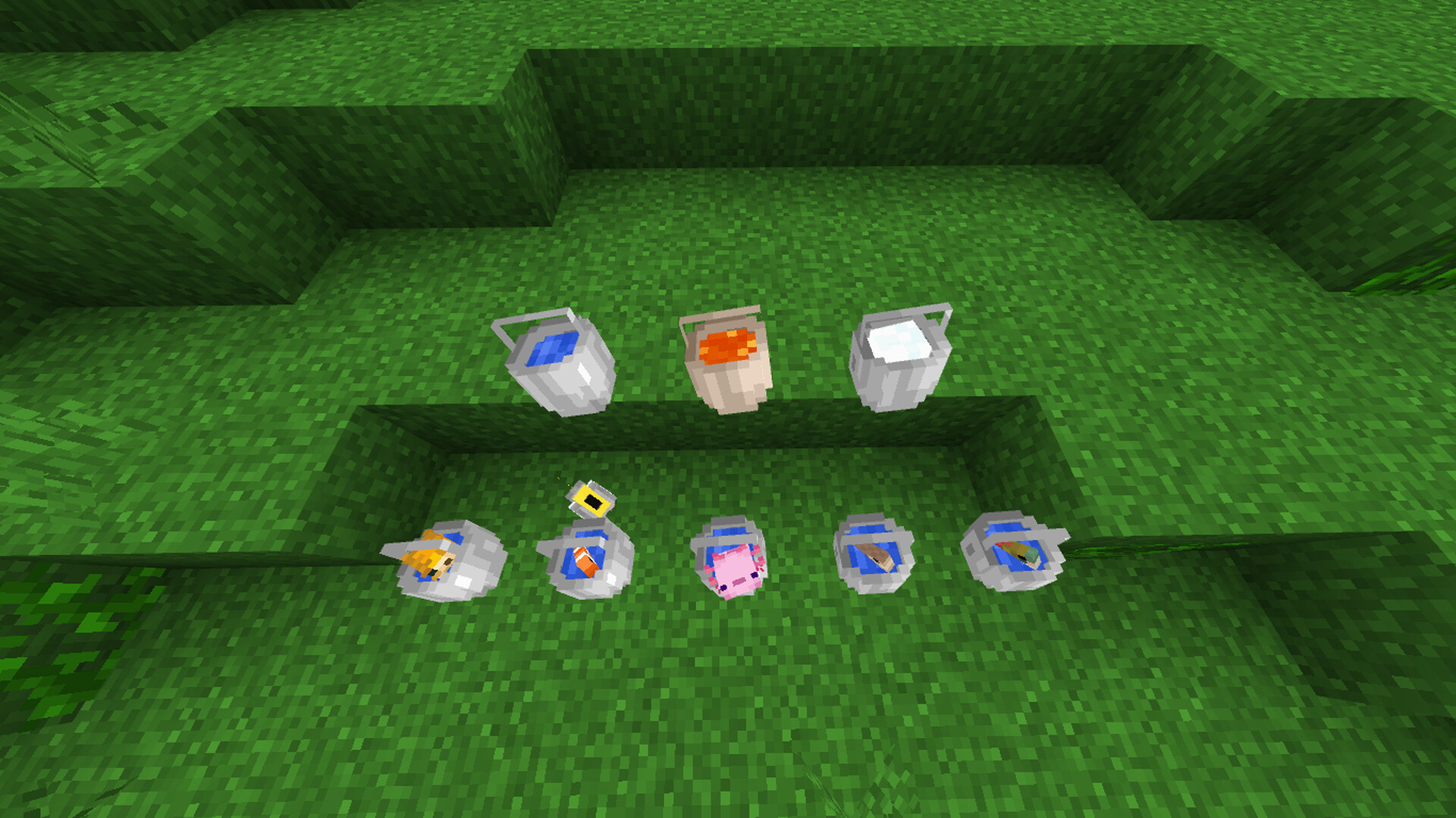 3D Buckets Bedrock Tweaks Minecraft Texture Pack