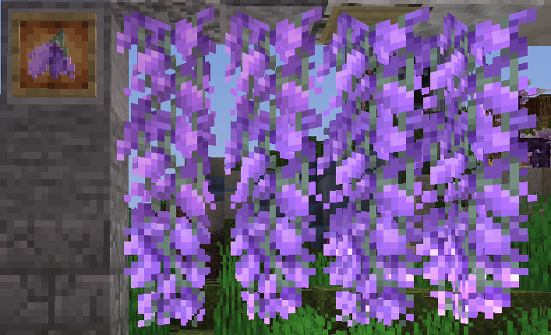Glow Berry Vines to Wisteria! Minecraft Texture Pack