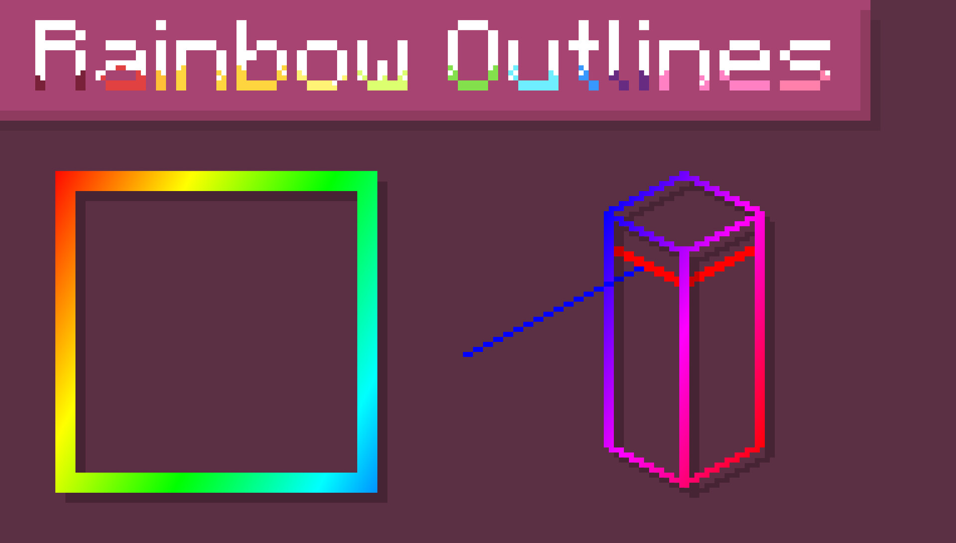 Rainbow Fade Outlines Minecraft Texture Pack