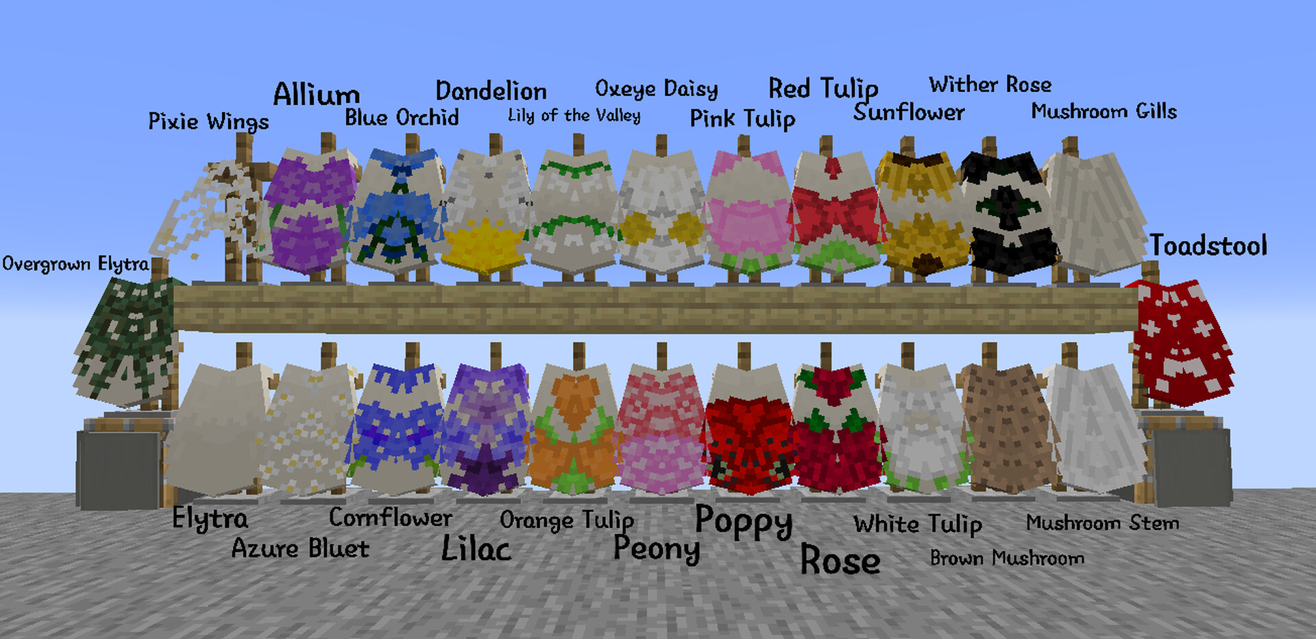 Cottagecore Elytras! (Optifine pack) Minecraft Texture Pack