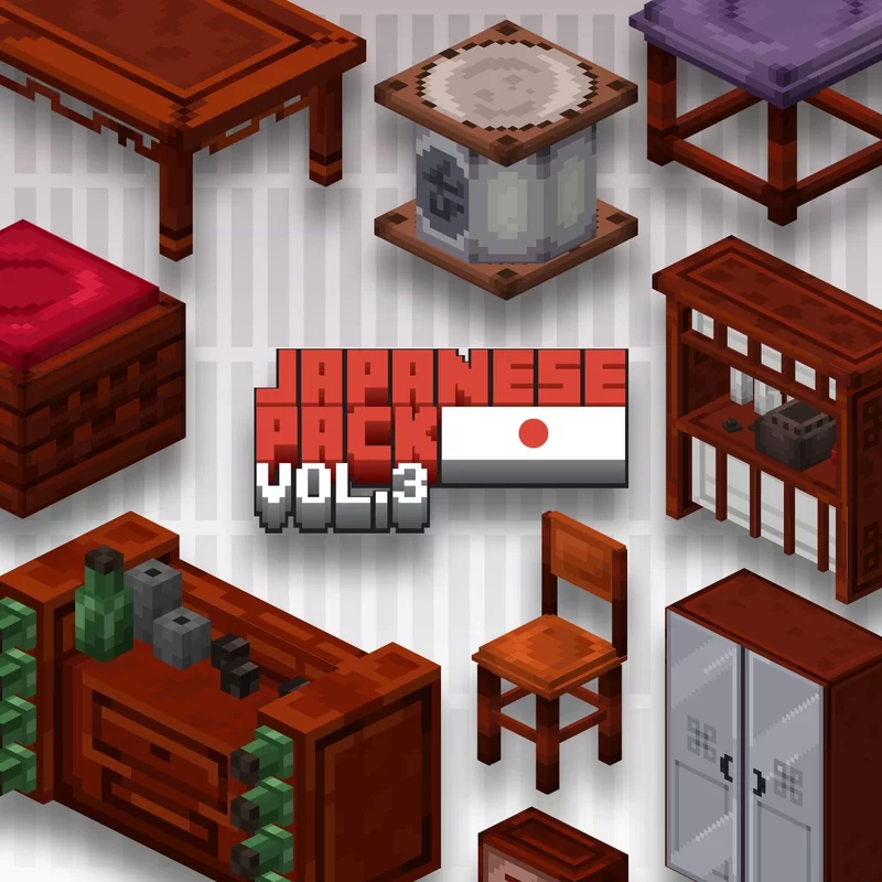Japanese Furniture Pack Volume 3 Minecraft Texture Pack