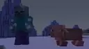 A frozen zombie and his porky friend. Fresh Animations shown