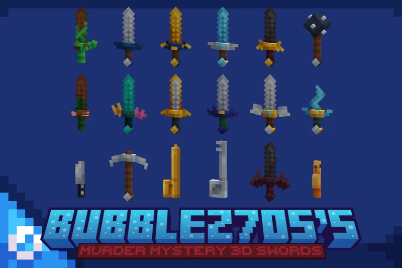 Bubblez705's Murder Mystery 3D Swords Minecraft Texture Pack