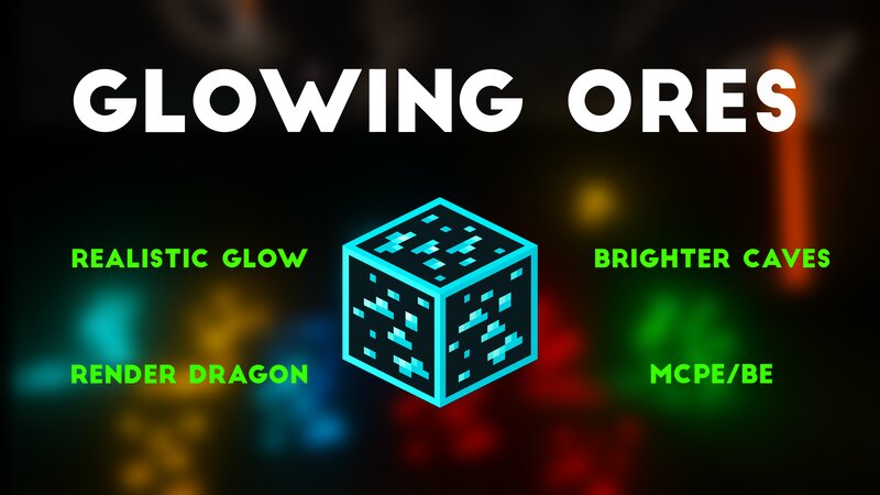 Glowing Ores Pack | Realistic Glow, Bright Caves, Smooth Lighting