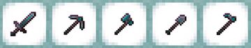 Blue Netherite Tools Minecraft Texture Pack