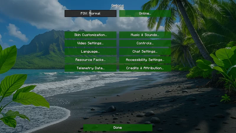 Forest GUI Minecraft Texture Pack
