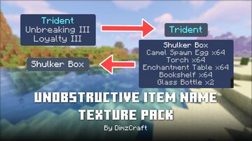 Unobstructive Item Name Minecraft Texture Pack