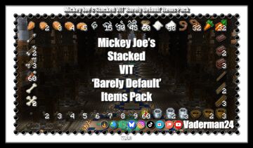 Mickey Joe's Stacked VIT 'Barely Default' Items Pack 'V1.0.0' — Default Items Add-on (1.21.5 — 1.21.6+) Minecraft Texture Pack