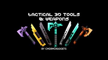 Tactical 3D Tools and 3D Weapons PvP [ PC Java | MCPE Bedrock ] Minecraft Texture Pack
