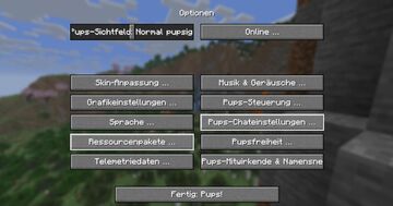 Pupspack - Fun German Fart Resource Pack - Deutsch Minecraft Texture Pack