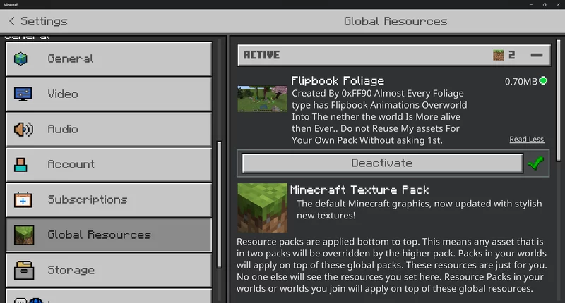 pack in game
