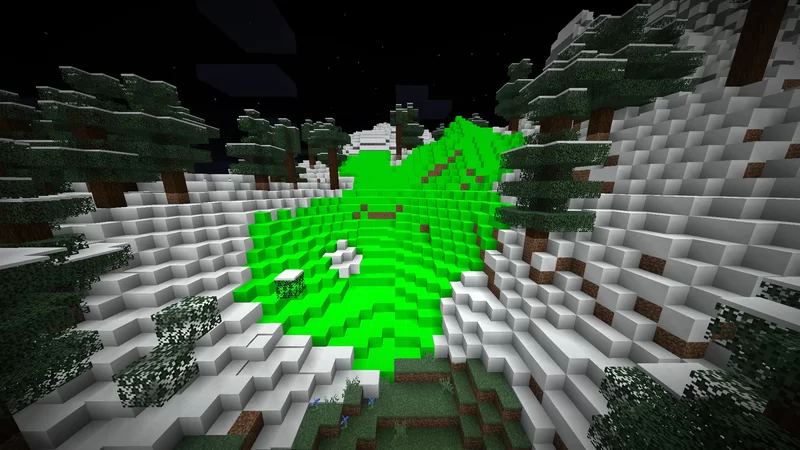 powdered snow turns green Minecraft Texture Pack