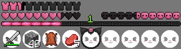 Kuromi Hotbar Minecraft Texture Pack