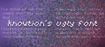 knowtion's ugly font Minecraft Texture Pack