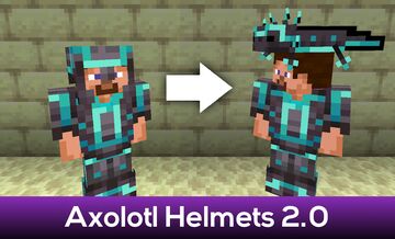 Axolotl Helmets! 2.0 [Bedrock] Minecraft Texture Pack