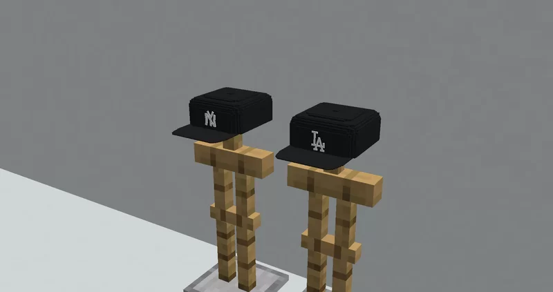 NY Yankees and LA Dodgers Baseball Caps CIT NO OPTIFINE! Minecraft ...
