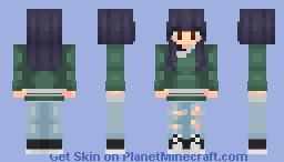Aesthetic Green Girl Minecraft Skin