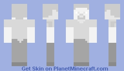 Gray/Greyscale Origional Steve Minecraft Skin