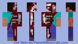 Half-alive steve Minecraft Skin