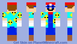sunshine mario Minecraft Skin