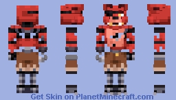 Foxy The Pirate [Damaged Alt][FNaF 1][FNaF AU] Minecraft Skin