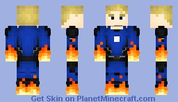 Human Torch (Flames) | Marvel MC Minecraft Skin