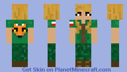 Polish Fox Warrior - without armor Minecraft Skin
